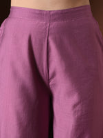 Thumbnail for Myshka Women Lavender Longline Sleeveless Kurta with Trouser & Dupatta - Distacart