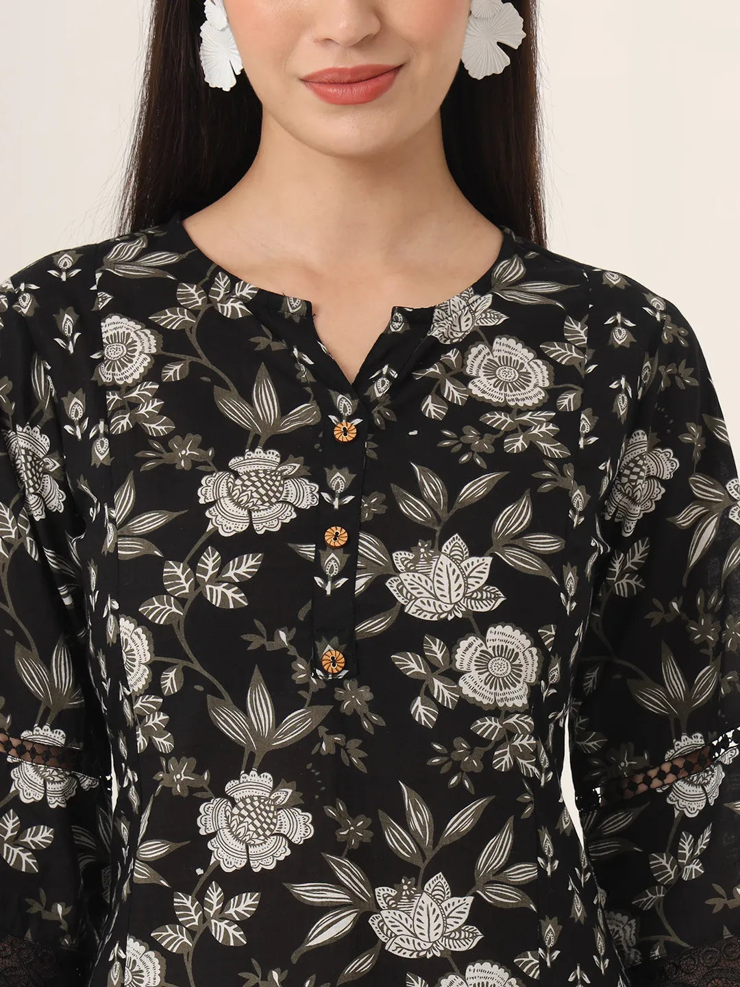 Yufta Black Pure Cotton Co Ord Set