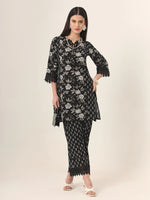 Thumbnail for Yufta Black Pure Cotton Co Ord Set
