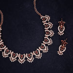 Thumbnail for Tehzeeb Creations Maroon Colour Sparkle Stone Studded Necklace With Earrings - Distacart
