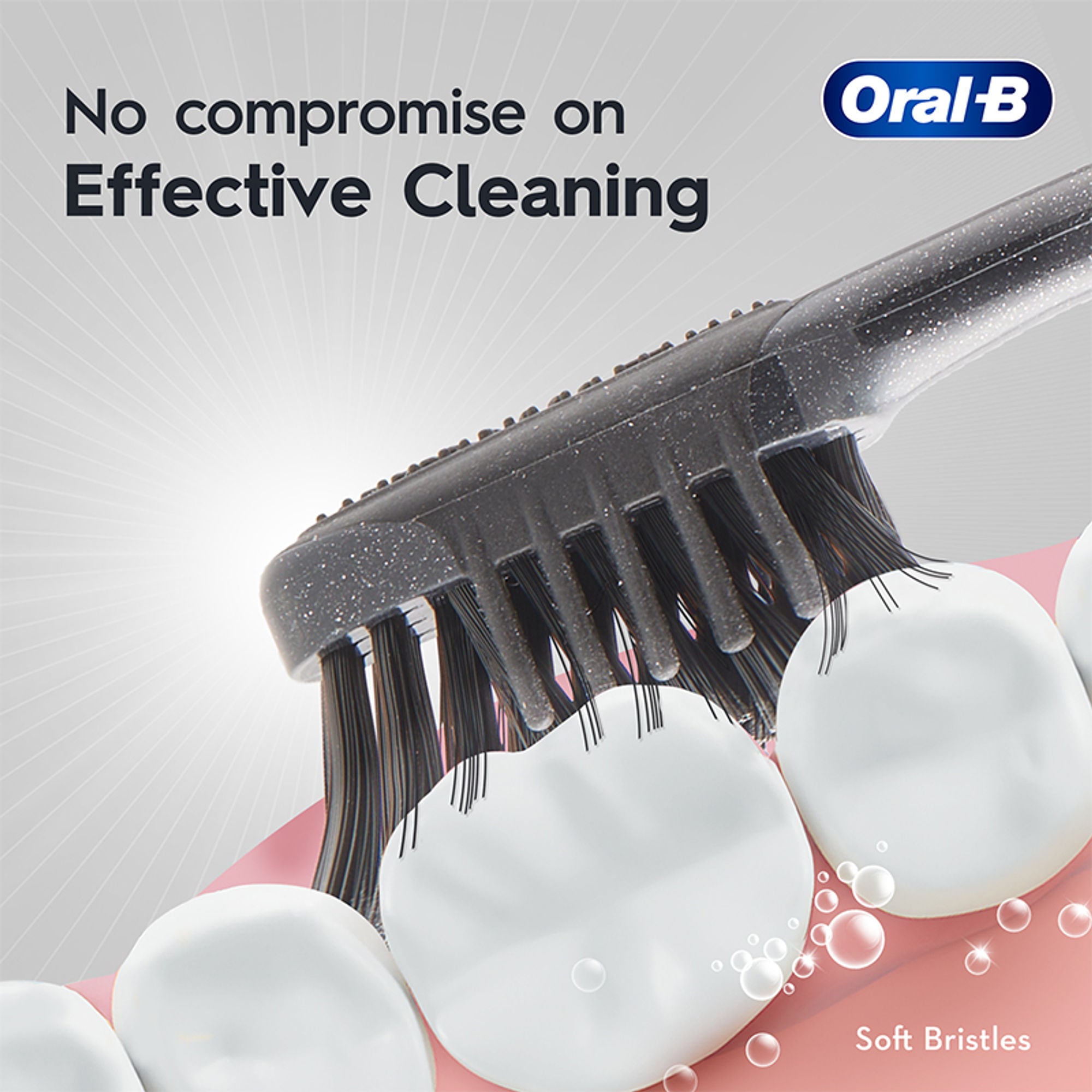 Oral-B 3D White Charcoal Soft Toothbrush For Adults (Pack Of 2) - Distacart