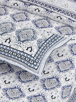 Thumbnail for Pink Ethnic Motifs Cotton 200TC King Bedsheet With 2 Zipper Pillow Covers - King Size by House of Ree - Distacart