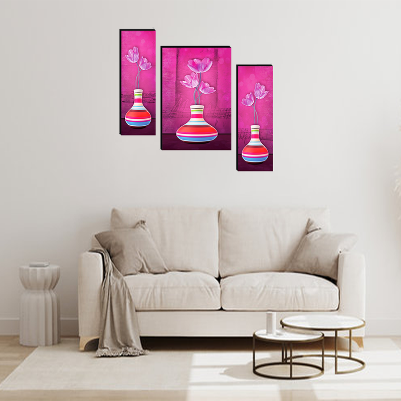 Tehzeeb Creations Set Of 3 Digital Wall Painting - Distacart