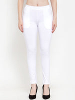 Thumbnail for TAG 7 Women Pack Of 2 Solid Straight-Fit Ankle-Length Leggings - Distacart
