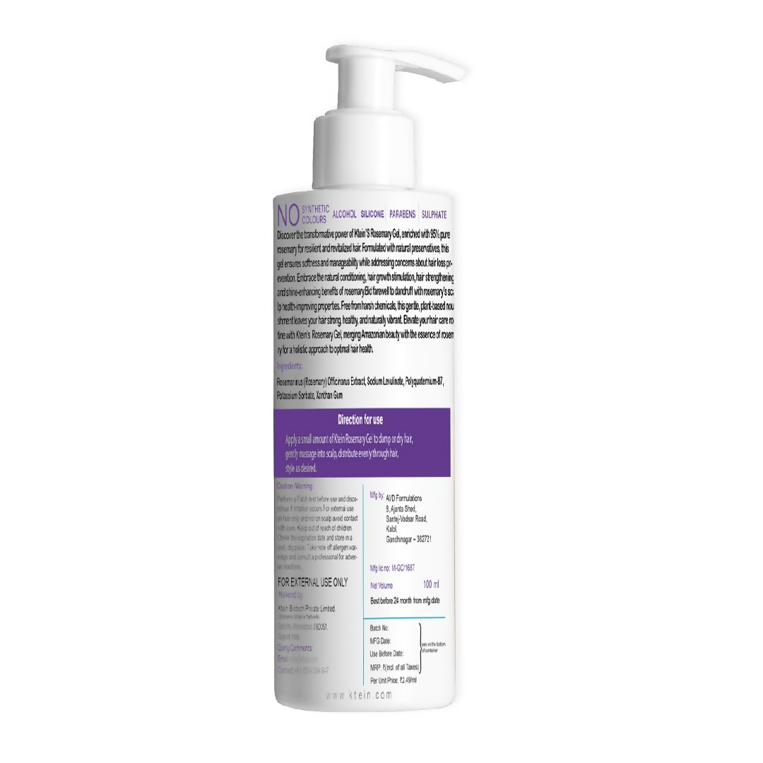 Ktein Rosemary Gel: 95% Rosemary Infused Hair Care Gel - Distacart