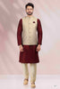 Raivat Ethnic Art Banarasi Silk Printed Work 3 Pics Jacket Set In Cream Colour - Distacart
