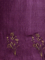 Thumbnail for All About You Women Purple Ethnic Motifs Foil Printed Angrakha Kurta Set - Distacart