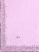 Thumbnail for Anouk Lavender & Silver-Coloured Sequinned Organza Saree - Distacart