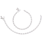 Thumbnail for AanyaCentric Silver Plated Traditional Anklets Payal - Classic and Stylish for Women and Girls - Distacart