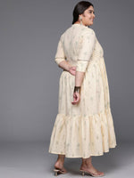 Thumbnail for Ahalyaa Women's Traditional wear Ethnic Dress - Off White - Distacart