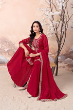 Thumbnail for Anaita Pink Vichitra Silk Readymade Suit with Coding Work - Dista