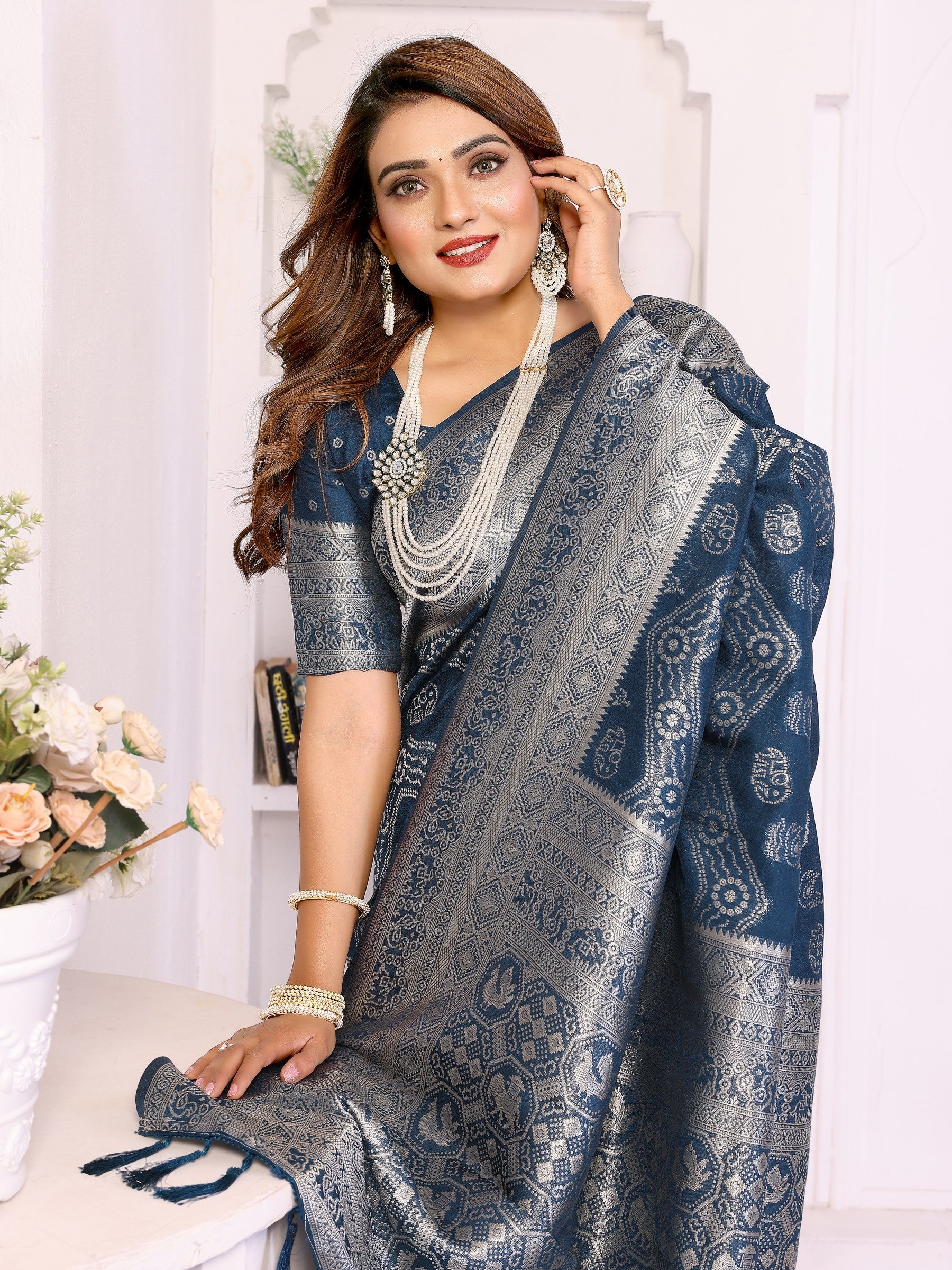 Anaita Premium Georgette Silk Saree - Distacart