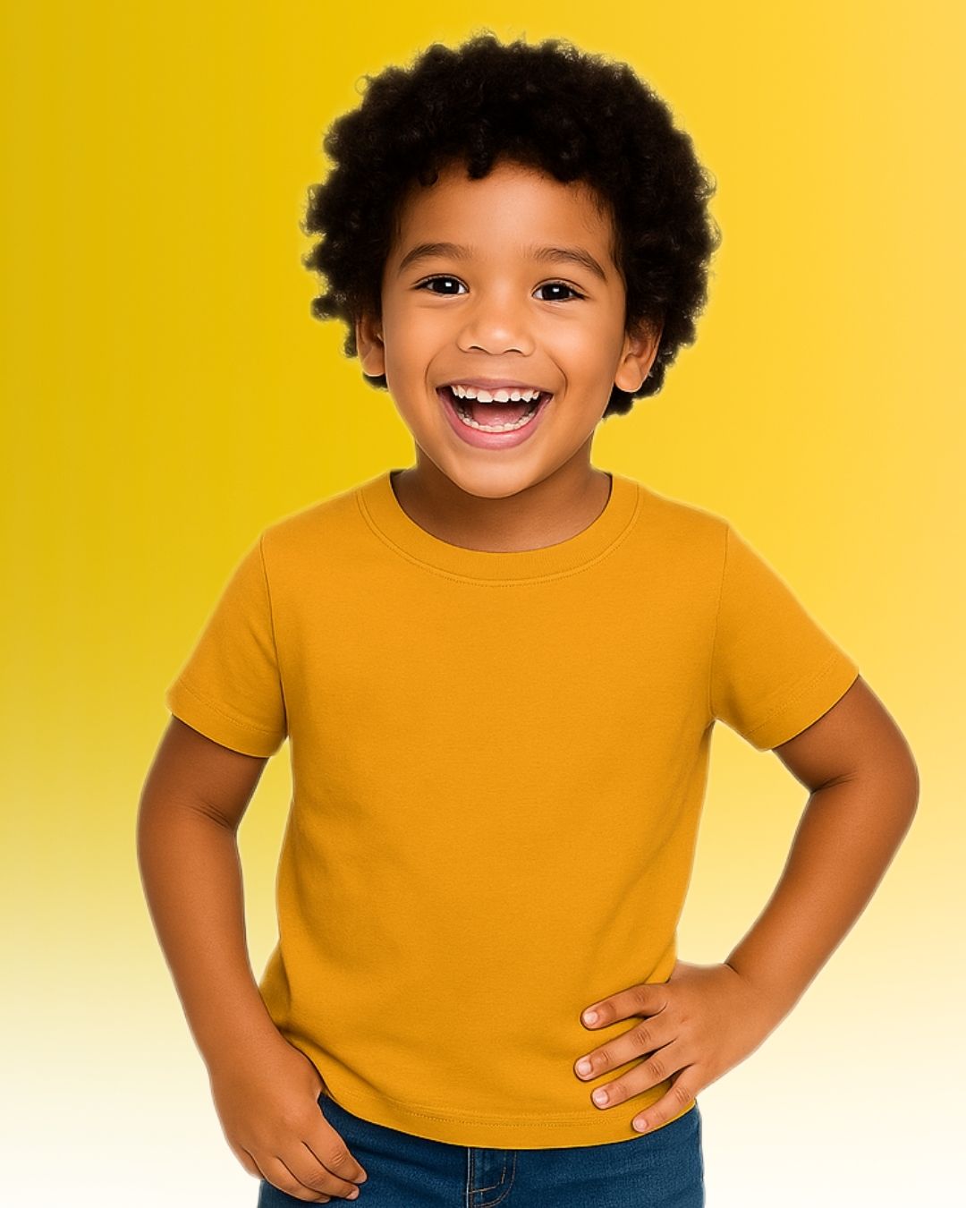 Chilins Kids Round Neck T-Shirt Half Sleeves 100% Cotton Plain Solid Color Tshirt