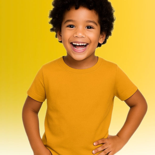 Chilins Kids Round Neck T-Shirt Half Sleeves 100% Cotton Plain Solid Color Tshirt - Distacart