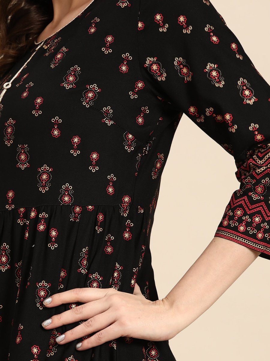 All About You Women Ethnic Motifs Printed Regular Kurta with Trouser - Distacart