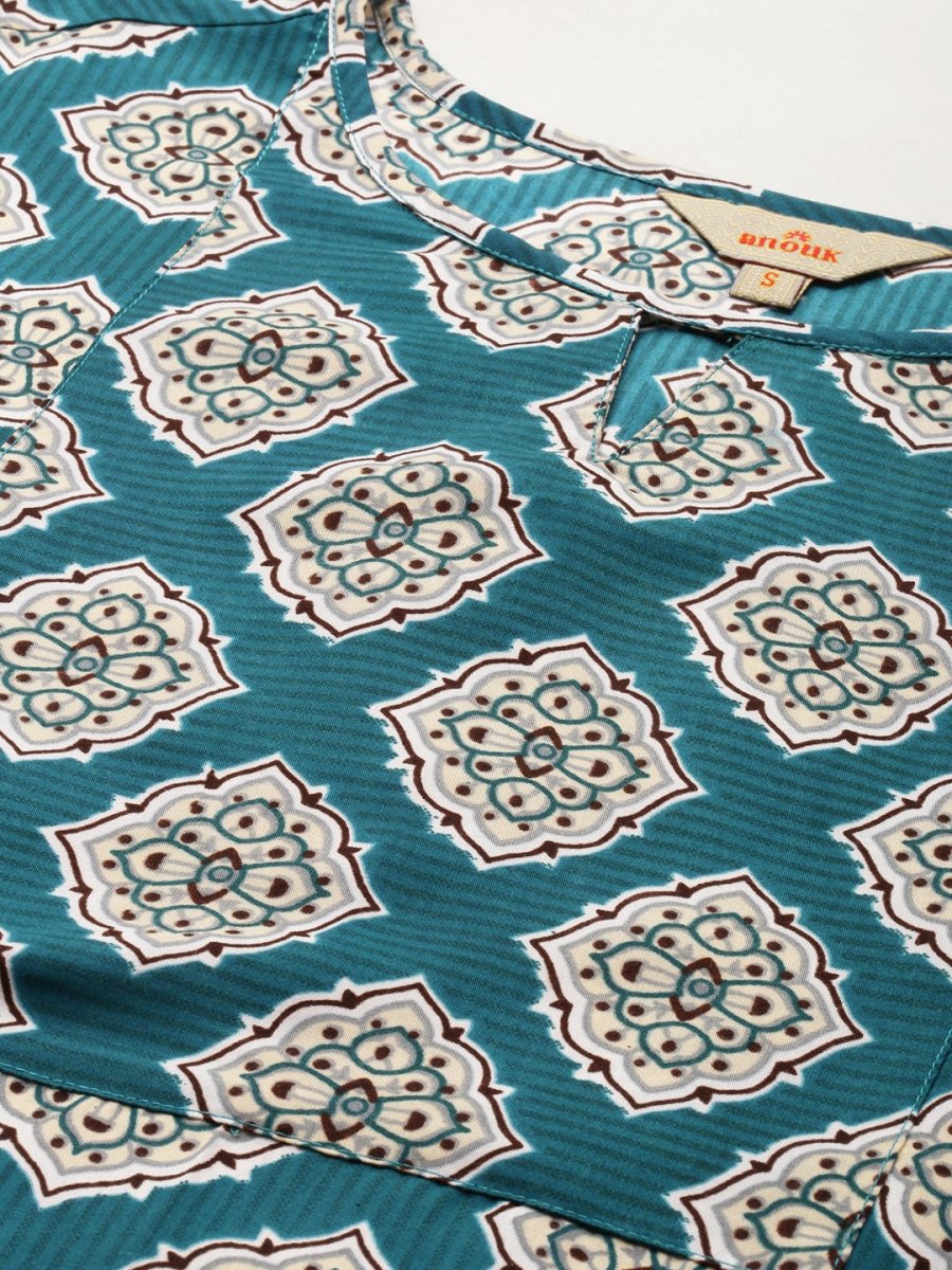 Anouk Ethnic Motifs Printed Regular Kurta with Trousers - Distacart