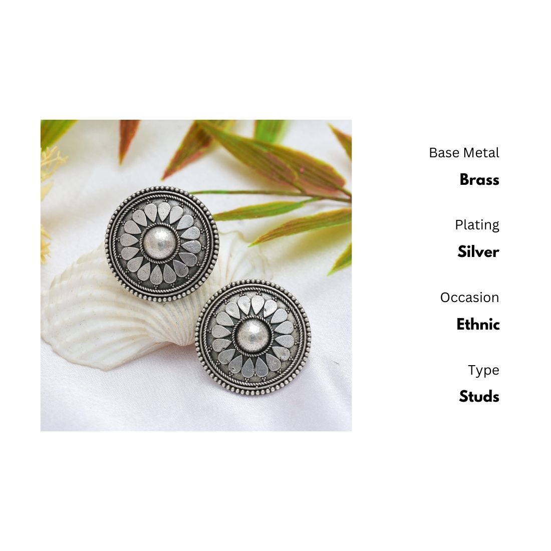 New Stylish Oxidized Gold-Polished Gold Studs Earrings for Womens by House of Ree - Distacart