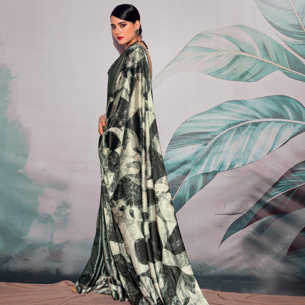 Anaita Black Pure Satin Silk With Zari Weaving Saree With Blouse - Distacart
