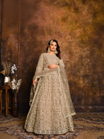 Thumbnail for Anaita Mehendi Embroidered Net Anarkali Suit - Distacart