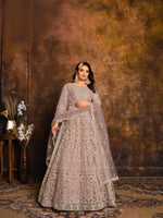 Thumbnail for Anaita Purple Embroidered Net Anarkali Suit - Distacart