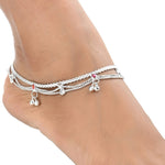 Thumbnail for AanyaCentric Silver Plated Traditional Anklets Payal - Classic and Stylish for Women and Girls - Distacart