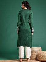 Thumbnail for Sangria Mandarin Collar Straight Kurta