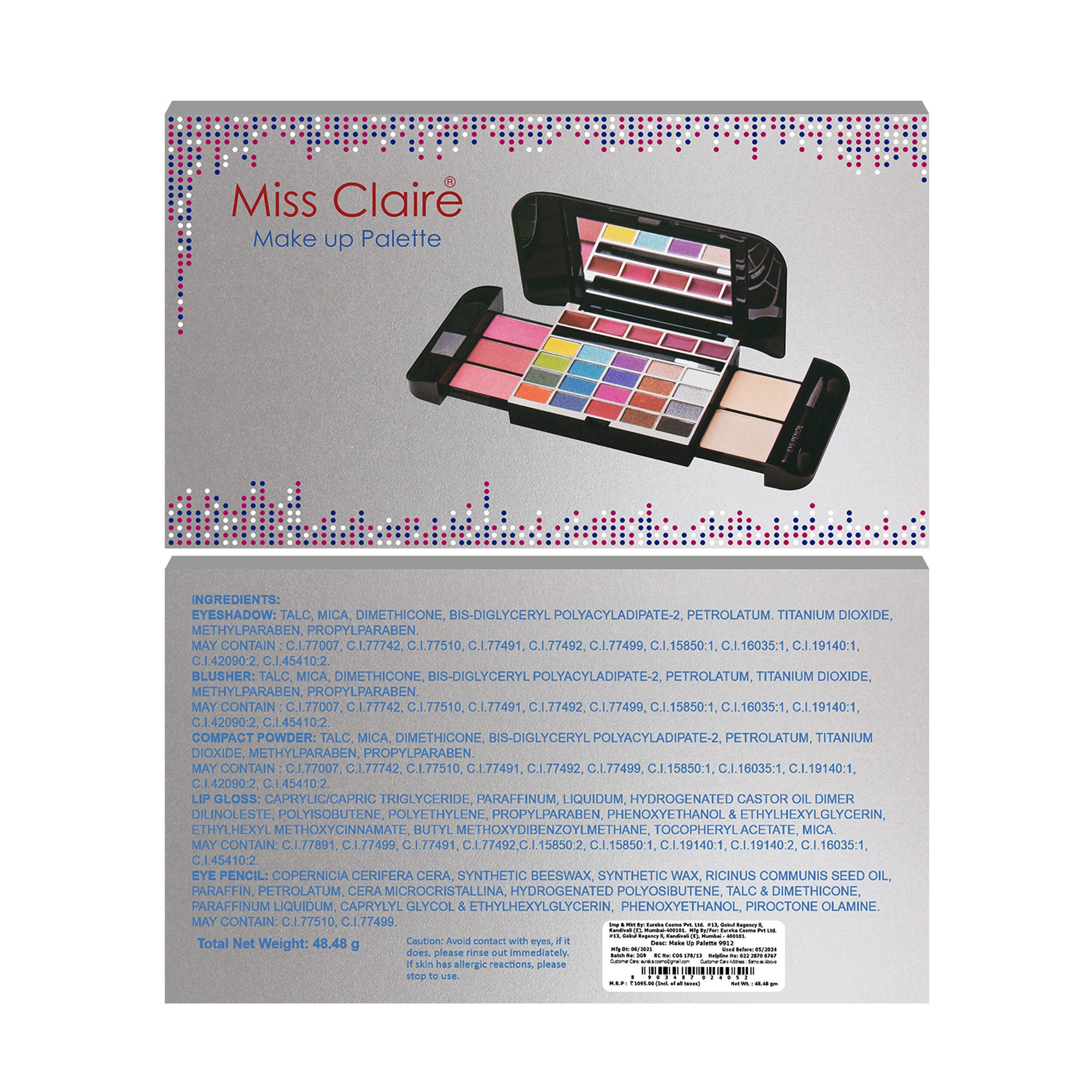 Miss Claire Make Up Palette 9912 (Make Up Kit)