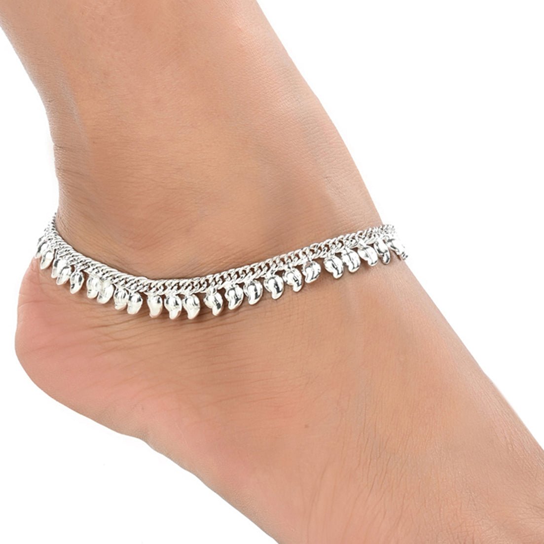 AanyaCentric Silver Plated Traditional Anklets Payal - Classic and Stylish for Women and Girls - Distacart
