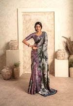 Thumbnail for Anaita Lavender Soft Satin Silk With Zari Weaving Saree With Blouse - Distacart