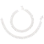 Thumbnail for AanyaCentric Silver Plated Traditional Anklets Payal - Classic and Stylish for Women and Girls - Distacart