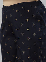 Thumbnail for Sztori Plus Size Floral Printed Round Neck Straight Kurta with Palazzos - Distacart