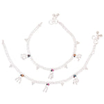 Thumbnail for AanyaCentric Silver Plated Traditional Anklets Payal - Classic and Stylish for Women and Girls - Distacart
