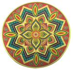 Thumbnail for Stickerbazaar Micro Golden Embossing Rangoli Stickers - Distacart