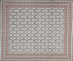 Thumbnail for Grey Leaf Design Cotton 300TC Super King Bedsheet With 2 Zipper Pillow Covers - King Size by House of Ree