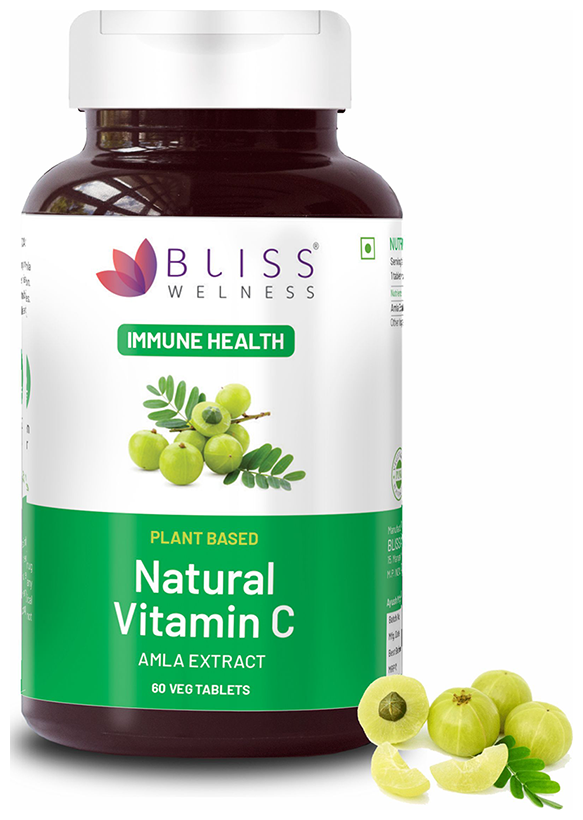 bliss welness immune health natural vitamin c amla extract veg tablet