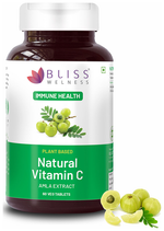 Thumbnail for bliss welness immune health natural vitamin c amla extract veg tablet