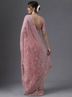 Thumbnail for kasee Floral Embroidered Sequinned Organza Saree - Distacart