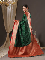 Thumbnail for Anouk Zari Silk Blend Banarasi Saree - Distacart