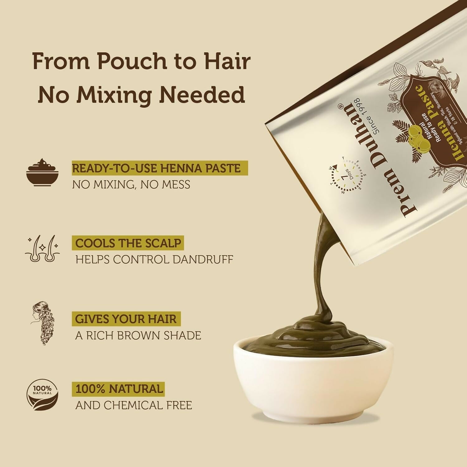 Prem Dulhan Henna Paste Ready to Apply - Distacart