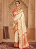 Shree Shyam Fashion Silk Blend Off White Saree - Distacart
