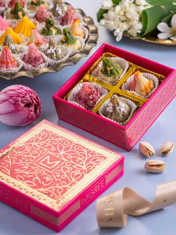 modak box of 4 pink magenta