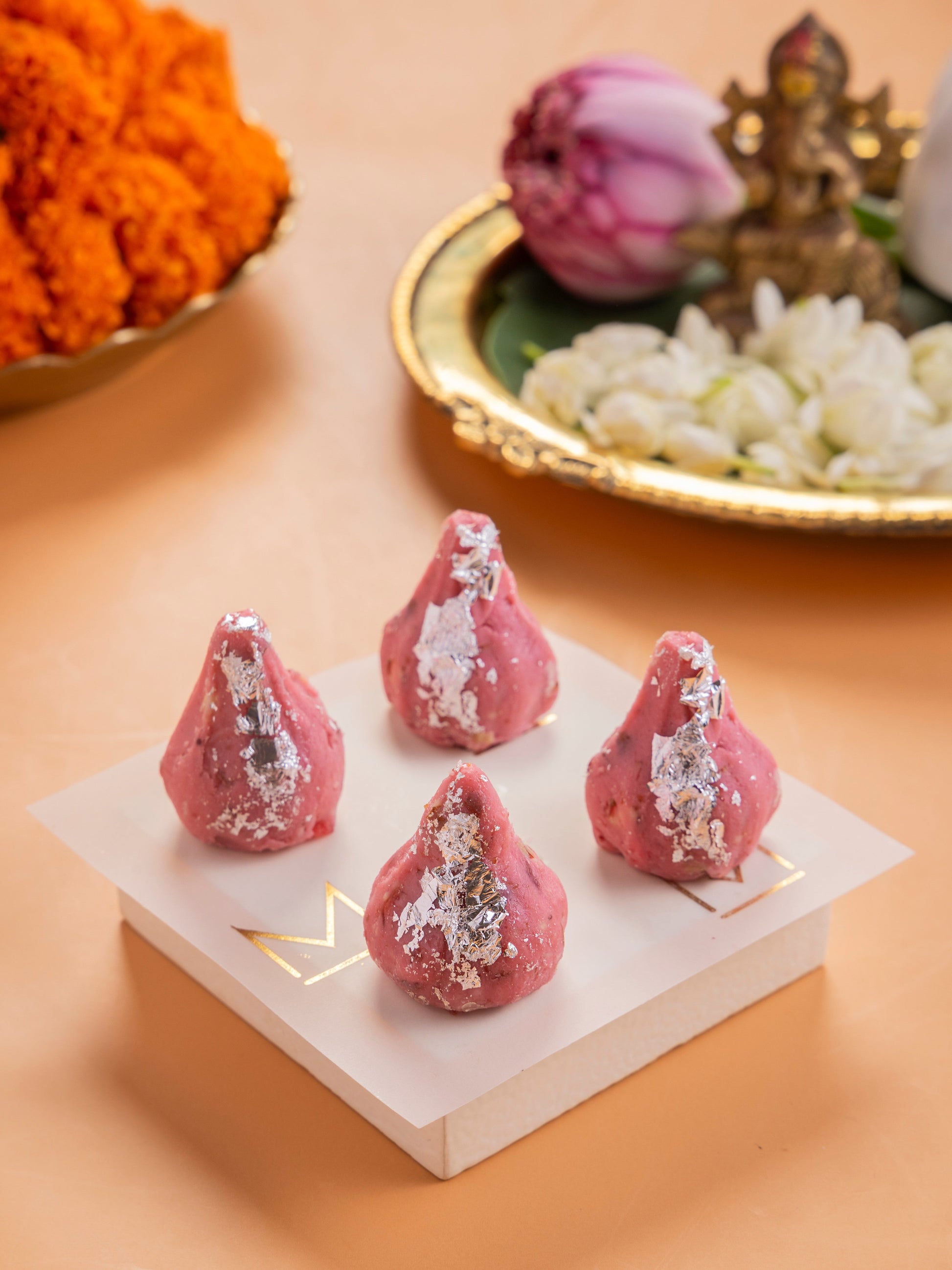 strawberry chocolate modak