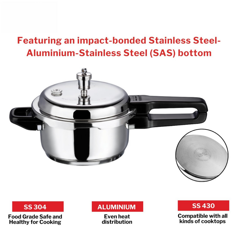 Vinod Stainless Steel Pressure Cooker Outer Lid