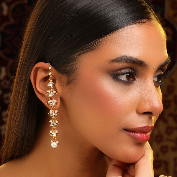 Ruby Raang Rose Mist Pearl Earrings - Distacart