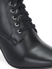 Thumbnail for Delize Women Round Toe Block-Heeled Winter Lace-Ups Boots