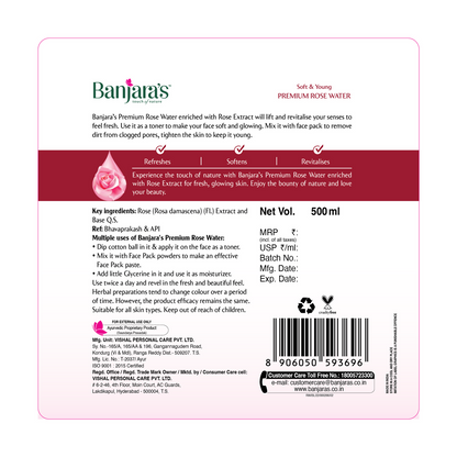 Banjara's Premium Rose Water - Distacart