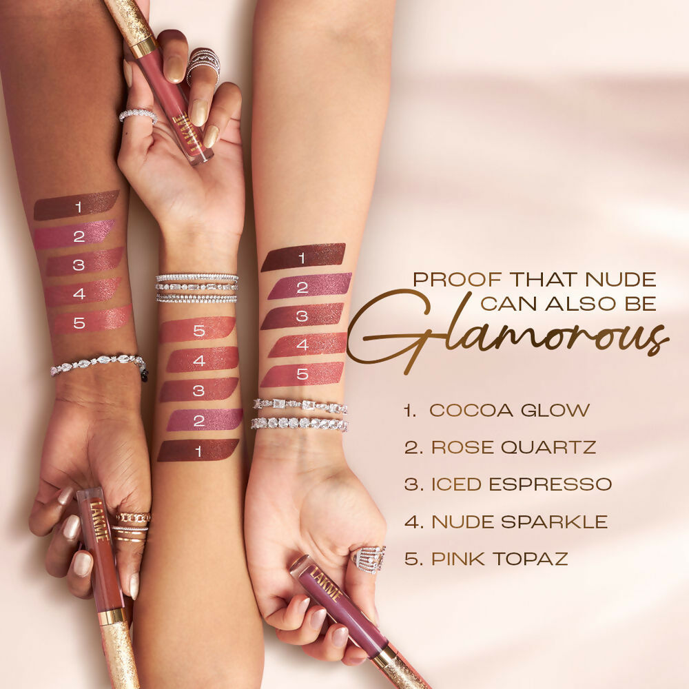 Lakme Be-jewel Shimmer Lip Liquid - Cocoa Glow