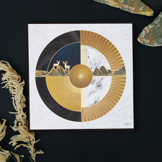 Tehzeeb Creations Golden Embossed Wall Painting