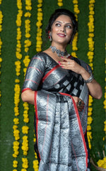 Thumbnail for Jyoti Fashion Women's Black Soft Handloom Silk Zari Woven Saree with Blouse - Distacart