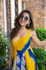 Thumbnail for Preksha Creation Women Yellow Heavy Georgette Gown - Distacart